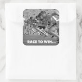 Race om te winnen - running sticker motivatie (Tas)