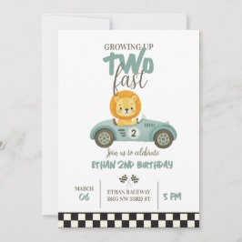 Race On Over – Car-Themed Birthday Invite Kaart