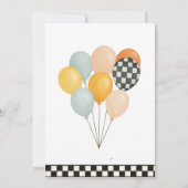 Race On Over – Car-Themed Birthday Invite Kaart (Achterkant)