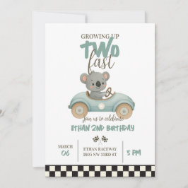 Race On Over – Car-Themed Birthday Invite Kaart