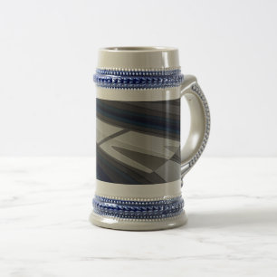 Race op blauw grijs spoor bierpul