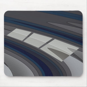 Race op blauw grijs spoor muismat