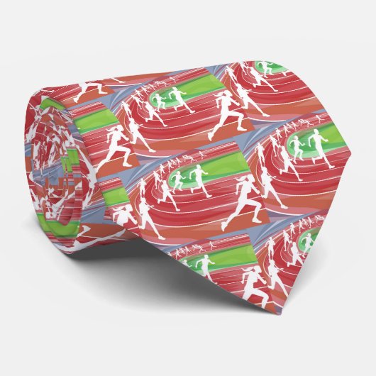 Race op het spoor stropdas (Opgerold)