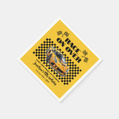 Race op meer dan elke leeftijd verjaardag gele spo servet (Hoek)