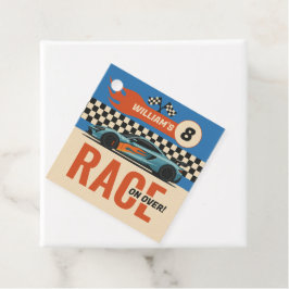 Race op Over Cool Car Race Boys Verjaardag Bedankjes Labels