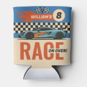 Race op Over Cool Car Race Boys Verjaardag Blikjeskoeler (Voorkant)