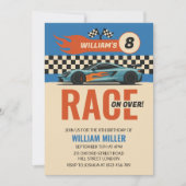 Race op Over Cool Car Race Boys Verjaardag Kaart (Voorkant)