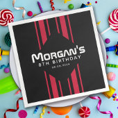 Race op Over Racing Auto's Verjaardagsfeest Servet