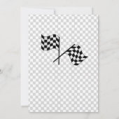 Race op Over Silver Moderne Race Auto Elke leeftij Kaart (Achterkant)