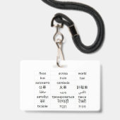 Race over de hele wereld badge (Voorzijde met lanyard)