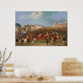 Race over Epsom Races 1834  paardenraces Poster (Keuken)