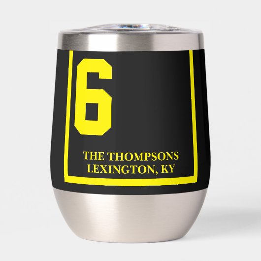 Race Paard 6 Zwart Gepersonaliseerde Derby (Voorkant)