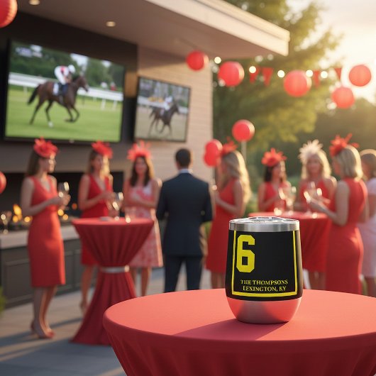 Race Paard 6 Zwart Gepersonaliseerde Derby