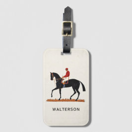 Race Paard Derby Jockey  Ruitersport Bagagelabel