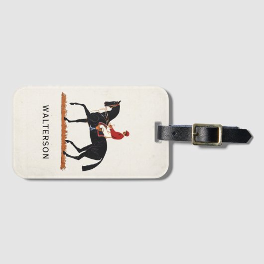 Race Paard Derby Jockey  Ruitersport Bagagelabel (Voorkant (horizontaal))