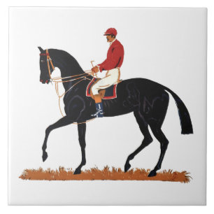 Race Paard Derby Jockey  Stijl Tegeltje