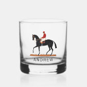 Race Paard Derby Jockey  Stijl Whisky Glas (Voorkant)