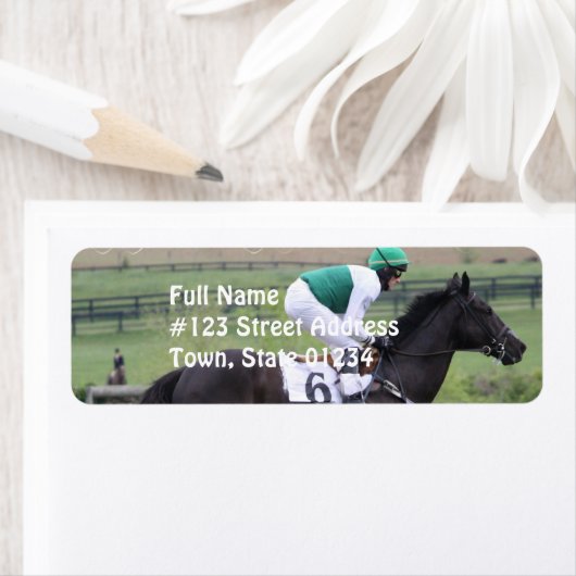 Race Paard Galloping Mailing Labels (Insitu)