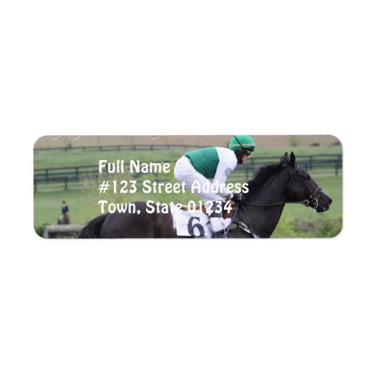 Race Paard Galloping Mailing Labels (Voorkant)