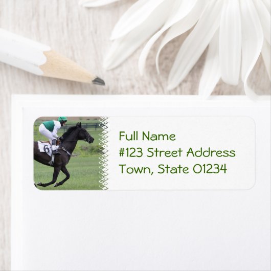 Race Paard Galloping Mailing Labels (Insitu)
