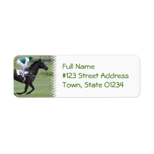 Race Paard Galloping Mailing Labels