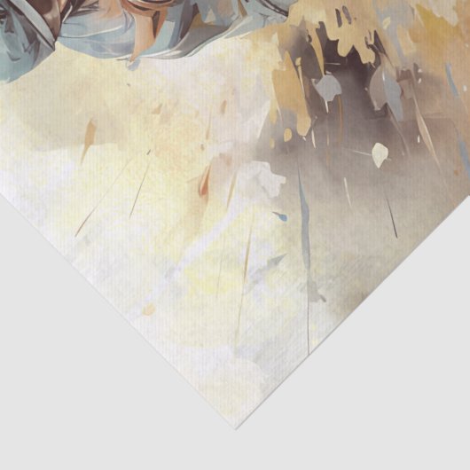 Race Paard Jockey Bepaling Tissuepapier (Detail)