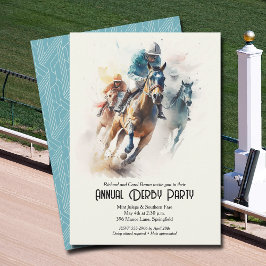 Race Paarden Derby Party Kaart