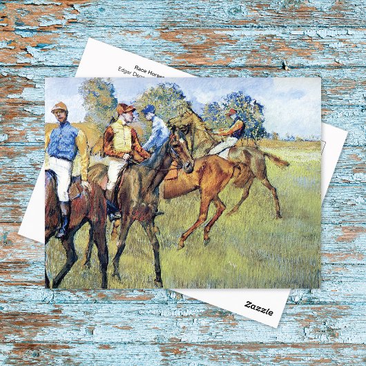 Race Paarden Jockeys Briefkaart