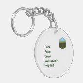 Race Pace Crew Volunteer Repeat Sleutelhanger (Voorkant Links)