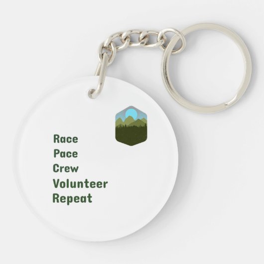 Race Pace Crew Volunteer Repeat Sleutelhanger (Achterkant)