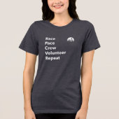 Race Pace Crew Volunteer Repeat Tri-Blend Shirt (Voorkant)