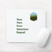 Race Pace Crew Vrijwilliger Herhaal Muismat (Met muis)