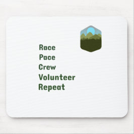 Race Pace Crew Vrijwilliger Herhaal Muismat