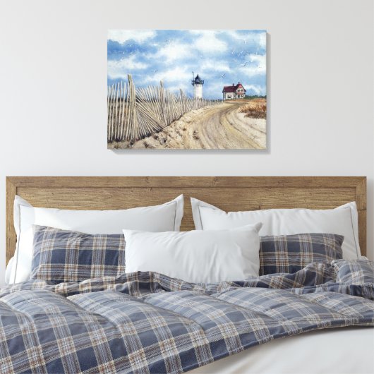 " Race Point Light" - Verrekte canvas afdrukken (Insitu (Slaapkamer))