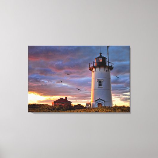 Race Point Lighthouse Canvas Afdruk (Voorkant)