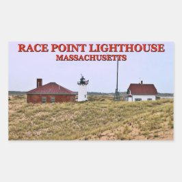 Race Point Lighthouse, Cape Cod, Massachusetts Rechthoekige Sticker
