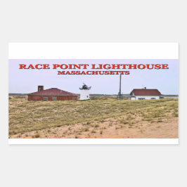Race Point Lighthouse, Cape Cod, Massachusetts Rechthoekige Sticker