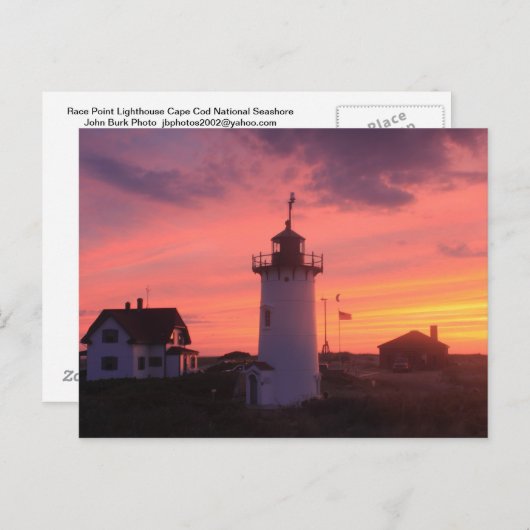 Race Point Lighthouse Cape Cod National Seashore Briefkaart (Voorkant / Achterkant)
