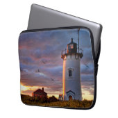 Race Point Lighthouse Laptop Sleeve (Voorkant Links)