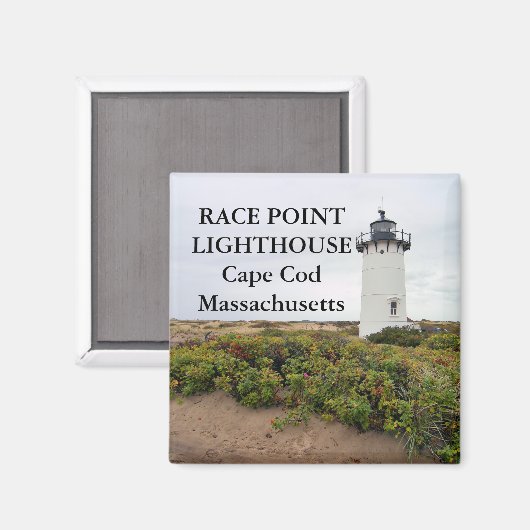 Race Point Lighthouse, Massachusetts Magnet (Voorkant / Achterkant)