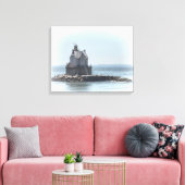 Race Rock vuurtoren - in een vuurtoren Canvas Afdruk (Insitu (Woonkamer))