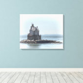 Race Rock vuurtoren - in een vuurtoren Canvas Afdruk (Insitu (Houten vloer))