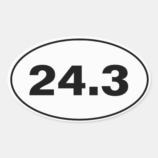Race Run Finish Time - Ovale Sticker (Voorkant)