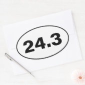 Race Run Finish Time - Ovale Sticker (Envelop)