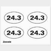 Race Run Finish Time - Ovale Sticker (Vel)