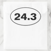 Race Run Finish Time - Ovale Sticker (Tas)