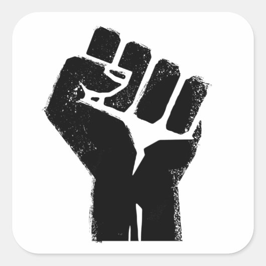 Race Solidarity Vierkante Sticker (Voorkant)