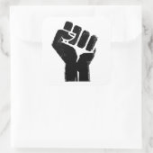 Race Solidarity Vierkante Sticker (Tas)