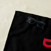 Race tegen races met dubbele strepen, aangepaste n strandlaken (In situ)