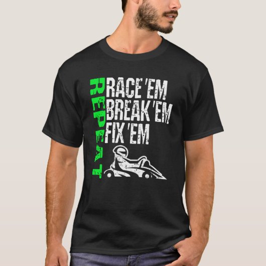 Race tegen racisme Em Break Em Fix Em Herhaal Cart T-shirt (Voorkant)